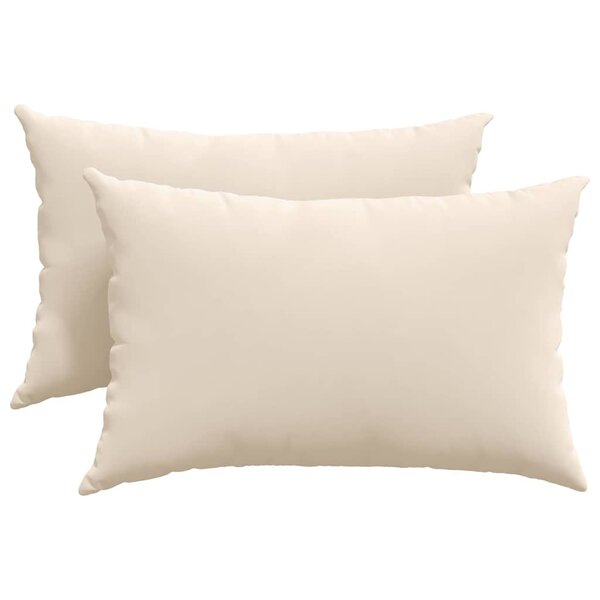 vidaXL Coussins de canapé 2 Pièces Beige 60 x 40 cm tissu