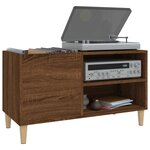 vidaXL Armoire à disques chêne marron 84 5x38x48 cm bois d'ingénierie
