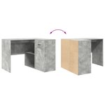 vidaXL Bureau d'angle gris béton 102x88x75 cm Bois d'ingénierie