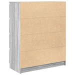 vidaXL Buffet sonoma gris 80x35x99 cm bois d'ingénierie