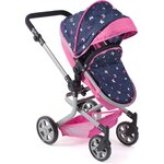 Bayer Chic 2000 595-33 - Poussette de poupée combinée 2 en 1 MIKA bleu et rose Papillon