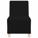 vidaXL Canapé modulaire sans accoudoirs Noir 55 cm Tissu