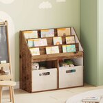 vidaXL Bibliothèque pour enfants Bois ancien 72 5 x 29 5 x 69 cm