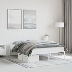 vidaXL Cadre de lit métal blanc 140x190 cm