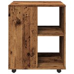 vidaXL Armoire à roulettes vieux bois 60x53x72 cm bois d'ingénierie