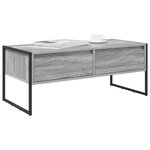 vidaXL Table basse Gris Sonoma 100 x 46 x 40 cm Bois d'ingénierie