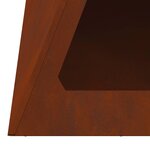 vidaXL Foyer de cheminée Marron 50 x 50 x 51 cm Acier patiné