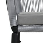 vidaXL Ensemble de bistro 3 Pièces avec coussins Rotin PE Gris