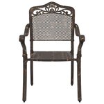 vidaXL Ensemble de tables de jardin 5 Pièces Bronze Aluminium coulé