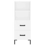 vidaXL Buffet haut Blanc 34 5x34x180 cm Bois d'ingénierie