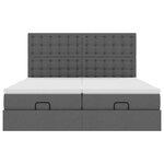 VidaXL Cadre de lit ottoman avec matelas gris foncé 160x200cm tissu