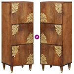 vidaXL Buffet Marron 40 x 33.5 x 110 cm Bois de manguier massif