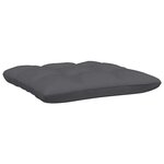 vidaXL Salon de jardin 3 Pièces avec coussins Noir Bois de pin solide