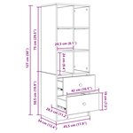 vidaXL Bureau avec tiroir avec étagère avec stockage 2 Pièces Gris Sonoma