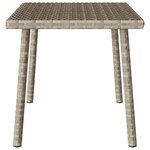 VidaXL Table basse de jardin rectangulaire gris clair résine tressée