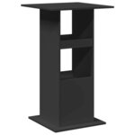 vidaXL Table de bar avec rangement noir 60x60x102 cm bois d’ingénierie