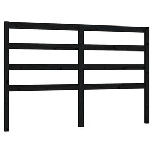 vidaXL Tête de lit Noir 146x4x100 cm Bois massif de pin