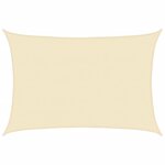 vidaXL Voile d'ombrage 160 g/m² Crème 5x6 m PEHD