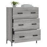 vidaXL Buffet sonoma gris 69 5x34x90 cm bois d'ingénierie