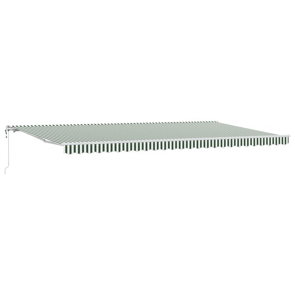 Auvent Rétractable Automatique vidaXL Vert et Blanc 600x350 cm