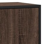 vidaXL Buffet chêne marron 68x35x76 cm bois d'ingénierie et métal