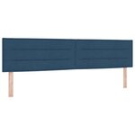 vidaXL Tête de lit LED Design Lignes Bleu 100 cm Tissu