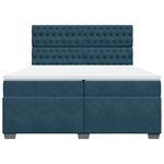 vidaXL Sommier à lattes de lit et matelas Bleu 200x200 cm velours