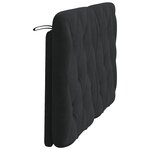 vidaXL Coussin de tête de lit noir 120 cm velours