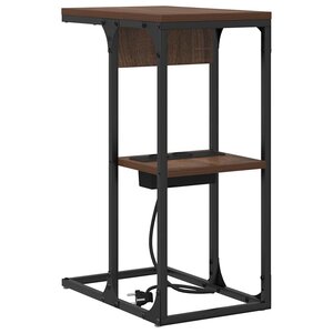 vidaXL Table de chevet Chêne marron 41.5 x 26 x 60.5 cm