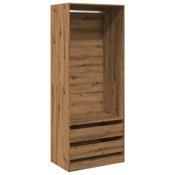 vidaXL Garde-robe chêne artisanal 80x50x200 cm bois d'ingénierie
