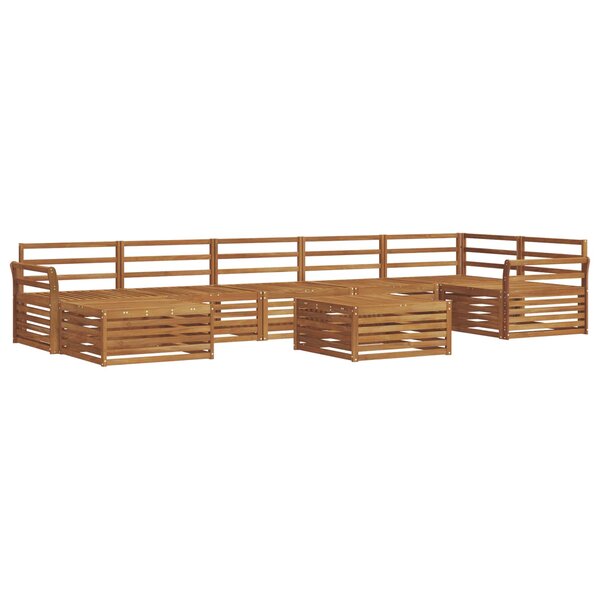 vidaXL Ensemble de canapés d'extérieur 8 pc Naturel