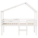 vidaXL Lit haut sans matelas blanc 80x200 cm bois de pin massif