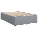 vidaXL Sommier à lattes de lit avec matelas Gris clair 160x200cm Tissu