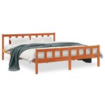 vidaXL Cadre de lit sans matelas cire marron 160x200cm bois pin massif