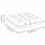 vidaXL Coussins de siège 4 Pièces Vert gris 40 x 40 x 6 cm