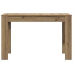 vidaXL Table à manger chêne artisanal 120x60x76 cm bois d'ingénierie