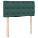 vidaXL Cadre de lit ottoman avec matelas vert foncé 90x200 cm velours