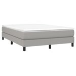 vidaXL Sommier à lattes de lit avec matelas Gris clair 140x190cm Tissu