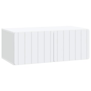 vidaXL Meuble TV mural 78 5 x 41 x 30 cm Blanc Bois d'ingénierie