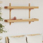vidaXL Étagère Murale avec étagère Marron 100 x 26 x 60 cm Bambou