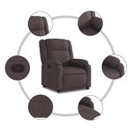 vidaXL Fauteuil inclinable Marron foncé Tissu