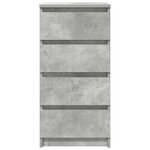 vidaXL Buffet gris béton 37 5x35x76 cm bois d'ingénierie