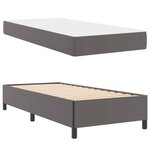 vidaXL Cadre de lit avec matelas Gris 80 x 200 cm tissu