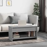 vidaXL Table basse sonoma gris 102x50x52 5 cm bois d'ingénierie