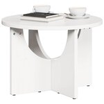 vidaXL Table basse Blanc 50 x 50 x 35 cm Bois massif en pin