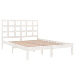 vidaXL Cadre de lit sans matelas blanc 160x200 cm bois massif