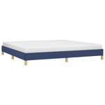 vidaXL Cadre de lit sans matelas bleu 200x200 cm tissu