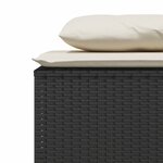 vidaXL Ensemble à manger de jardin avec coussins 3 Pièces Noir