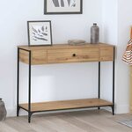 vidaXL Table console Other chêne artisanal 100 x 34.5 x 75 cm