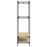 vidaXL Porte-vêtements avec étagères chêne sonoma bois d'ingénierie